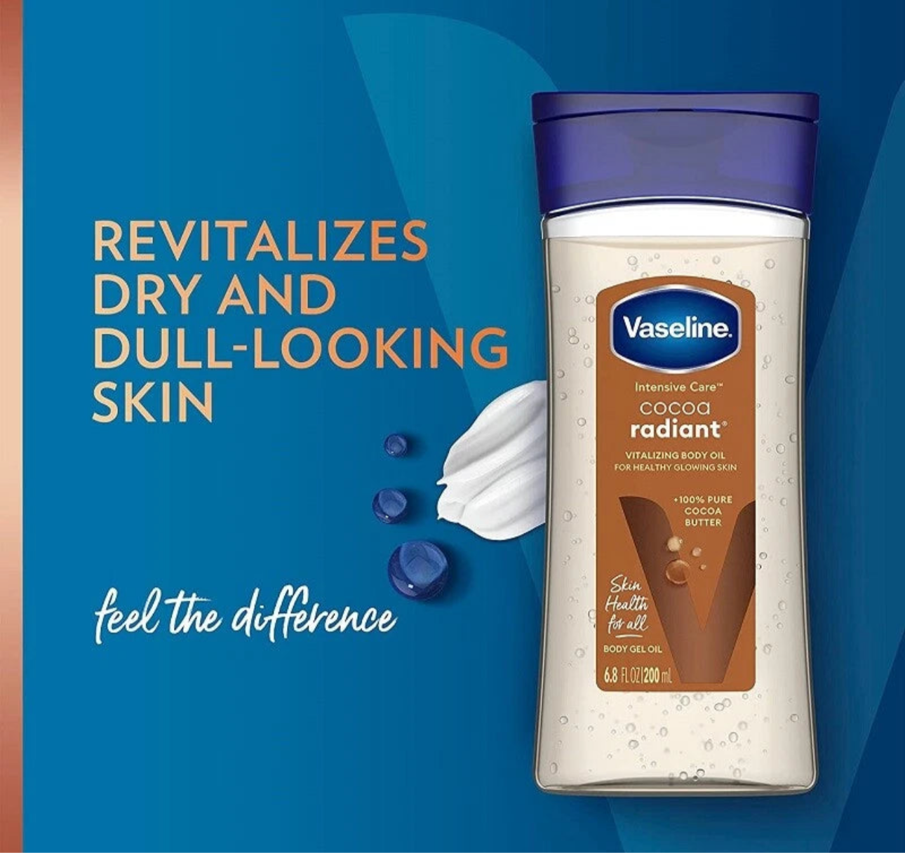 Vaseline Intensive Care Cocoa Radiant Vitalizing Gel Body Oil 200ml