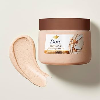 Dove Vanilla Sugar & Shea Butter Body Scrub Exfoliates and Deeply Nourishes for Smooth, Radiant Skin 15 oz
