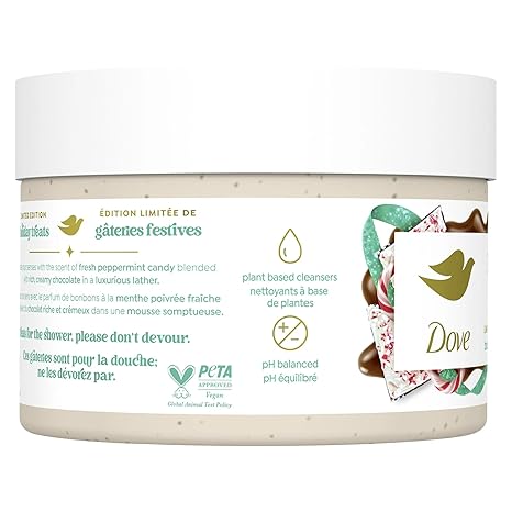 Dove Exfoliating Body Scrub for Women Peppermint Bark, 10.5 oz