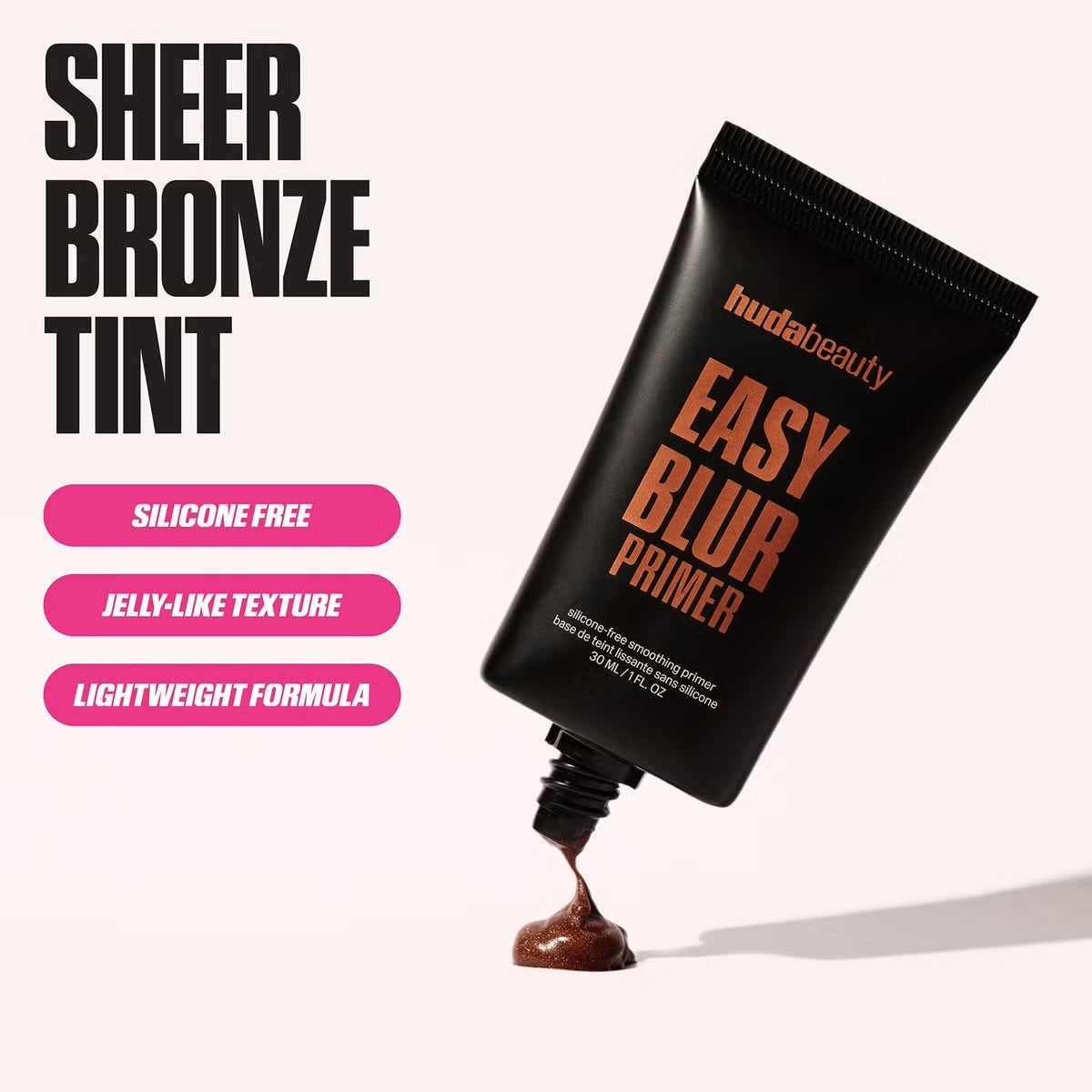 HUDA BEAUTY EASY BLUR SILICONE-FREE SMOOTHING PRIMER BRONZE FUDGE