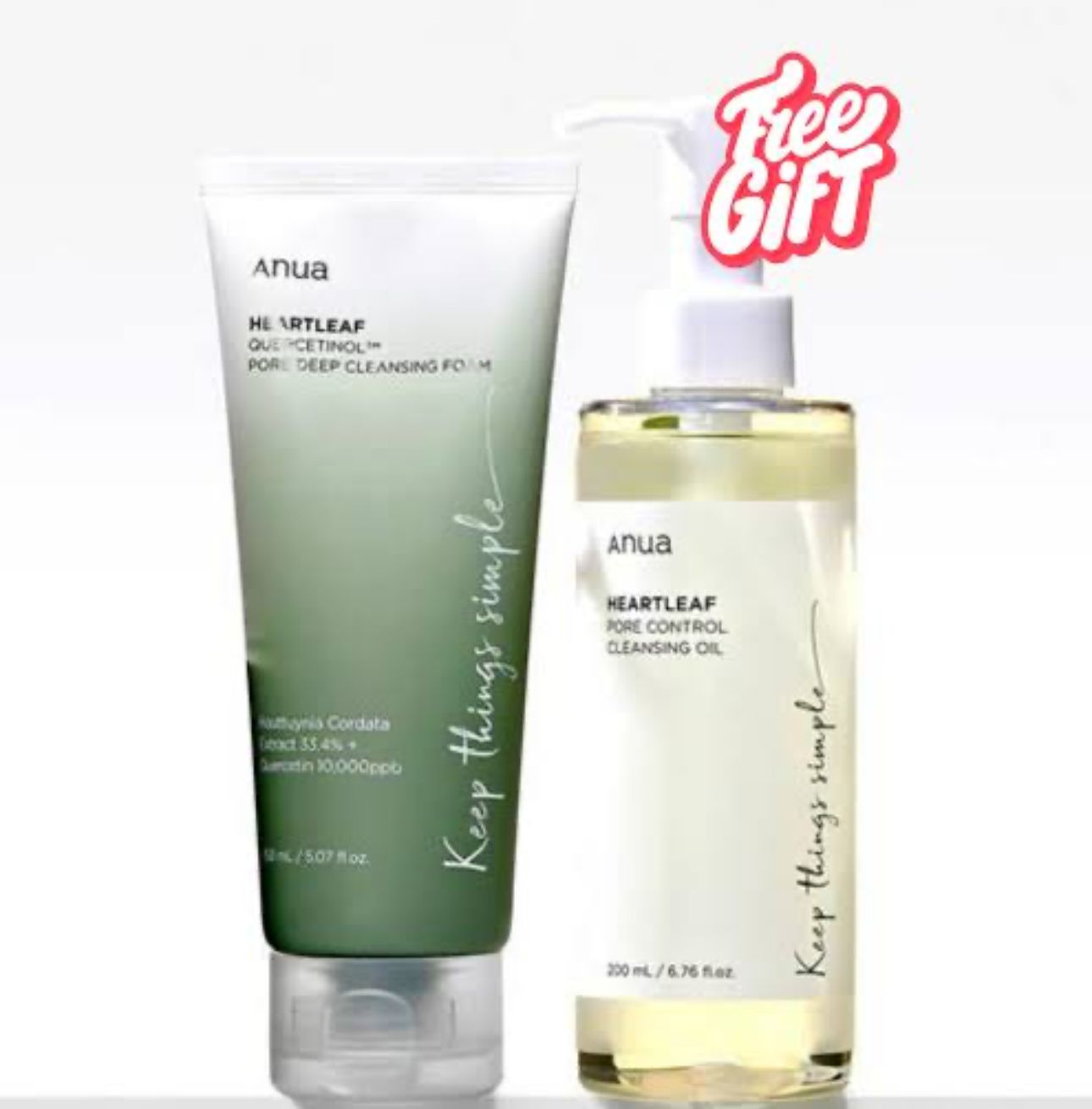 Special Moonsoon ANUA Cleansing bundle SET - (Cleansing Oil+Foam cleanser ) with a FREE gift