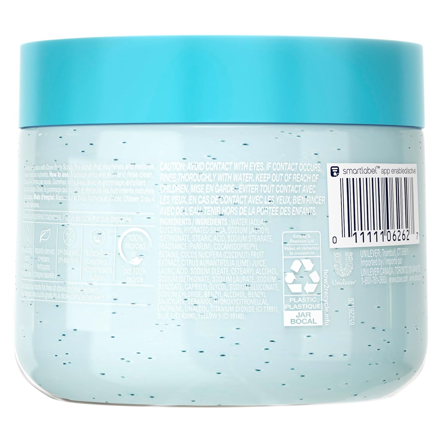 Dove Moisturizing Body Scrub Tropical Coconut For Exfoliated & Hydrated skin 15 oz