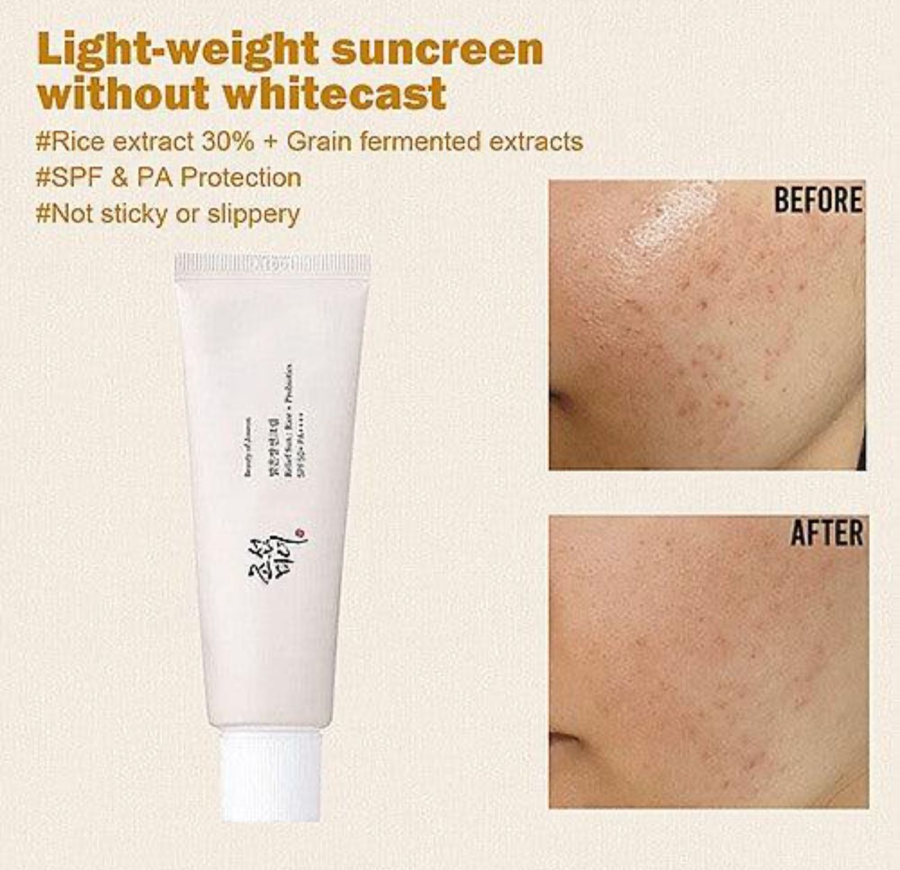 Beauty of Joseon Relief Sun Rice + Probiotics SPF50 pa++++ sunscreen