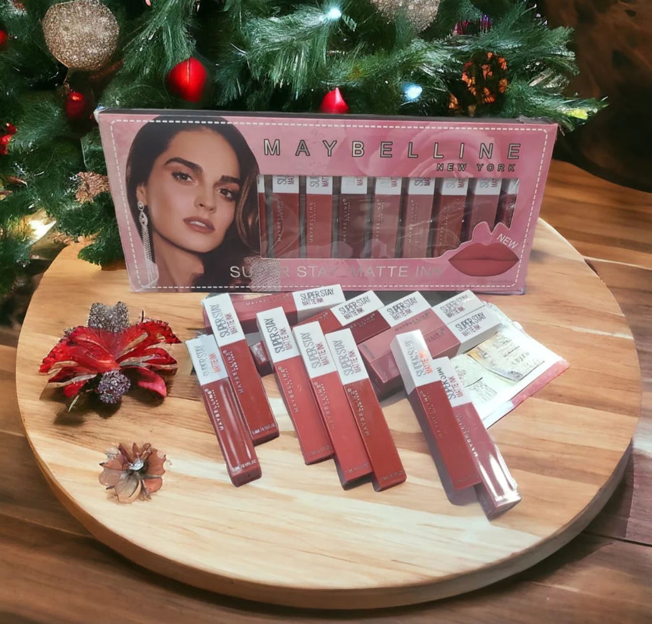 12 Pcs Maybelline Super Stay Matte Ink Lip Gloss with FREE Maybelline Lip Shiner
