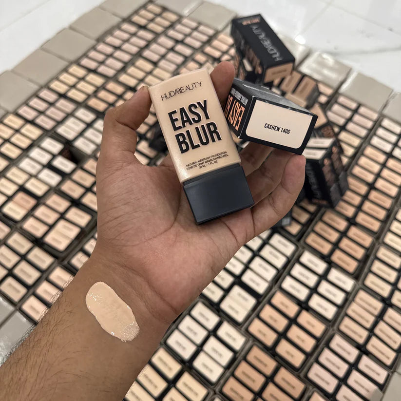HUDA Beauty Easy Blur Foundation+ Faux Filler Lip Gloss
