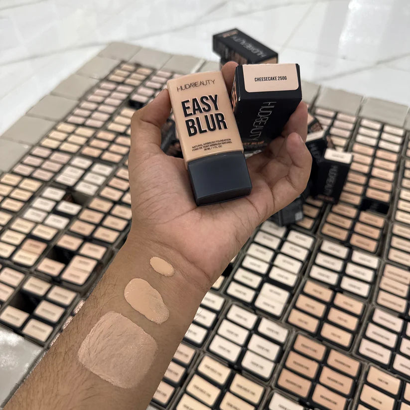 HUDA Beauty Easy Blur Foundation+ Faux Filler Lip Gloss