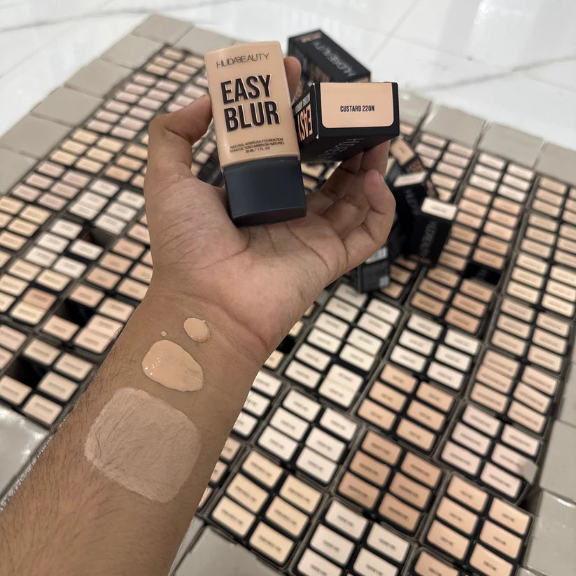 HUDA Beauty Easy Blur Foundation+ Faux Filler Lip Gloss