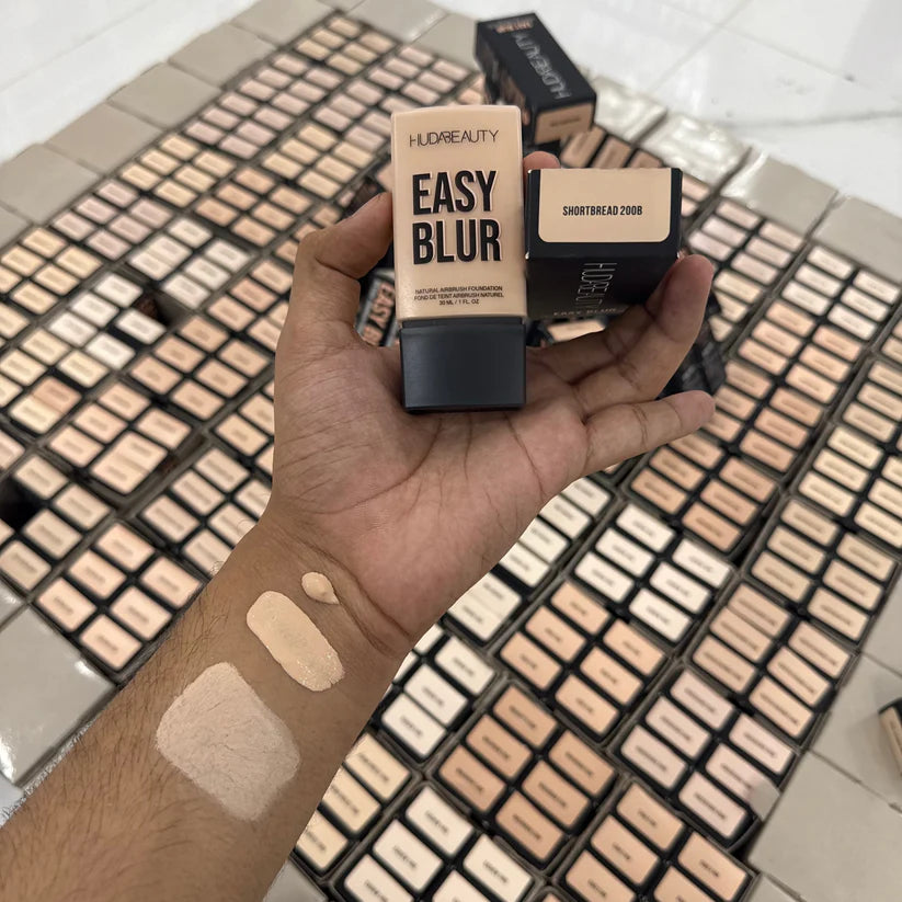 HUDA Beauty Easy Blur Foundation+ Faux Filler Lip Gloss